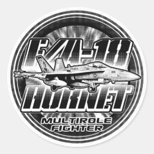 F/A-18 Hornet Classic Round Sticker Sticker