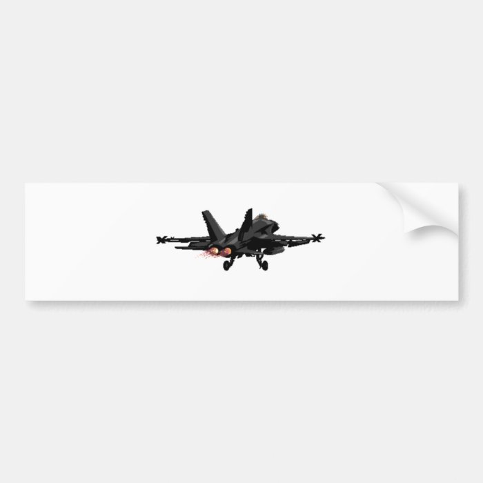 18 Hornet Fighter Jet Bumper Sticker.Art by SunnyStars.