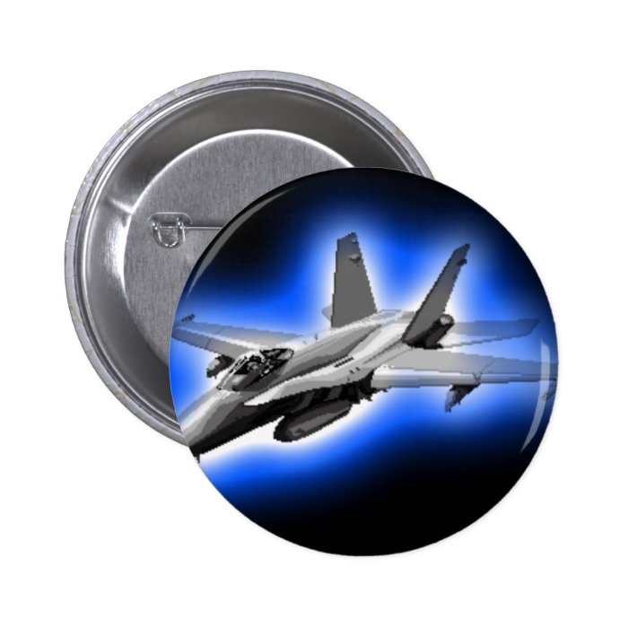 18 Hornet Fighter Jet Light Blue Pin