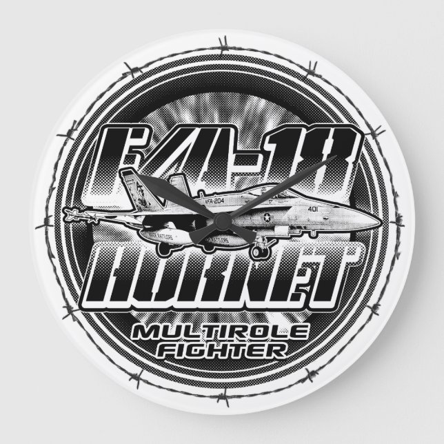 F/A-18 Hornet Large Clock Acrylic Wall Clock (Front)