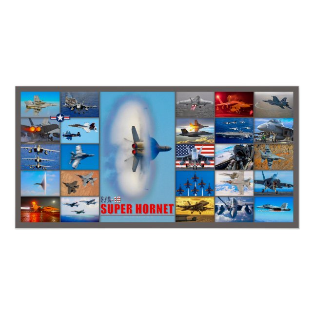 F/A-18 SUPER HORNET “MONTAGE” POSTER (Front)