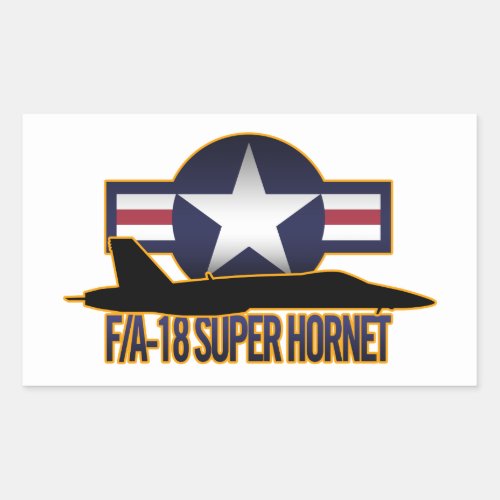 FA_18 Super Hornet Rectangular Sticker