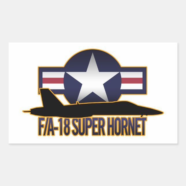 F/A-18 Super Hornet Rectangular Sticker (Front)