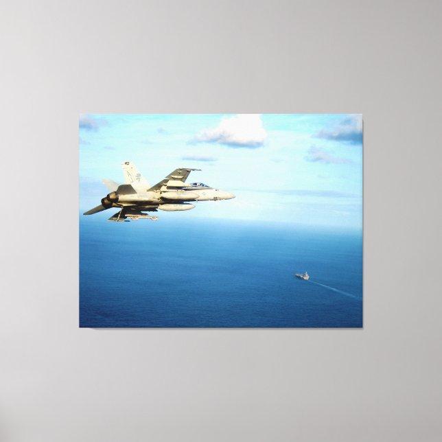 F/A-18A Hornet Strike Fighter Squadron 87 Canvas Print (Front)