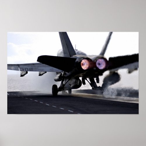 FA_18C Hornet Afterburner Takeoff Poster