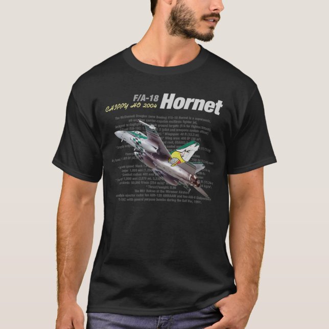 F/A-18C HORNET "Chippy Ho! 2004"T-shirt T-Shirt (Front)