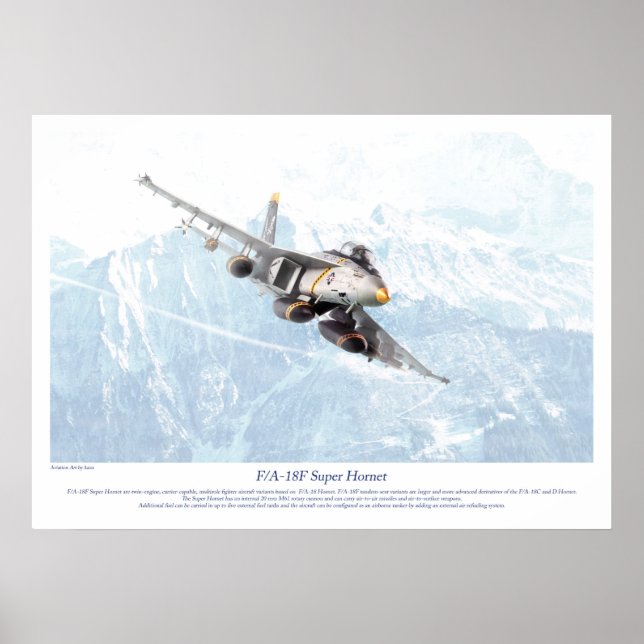 "F/A-18F Super Hornet" Poster (Front)