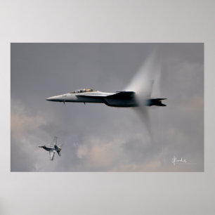 F/A-18F's in Flight Poster