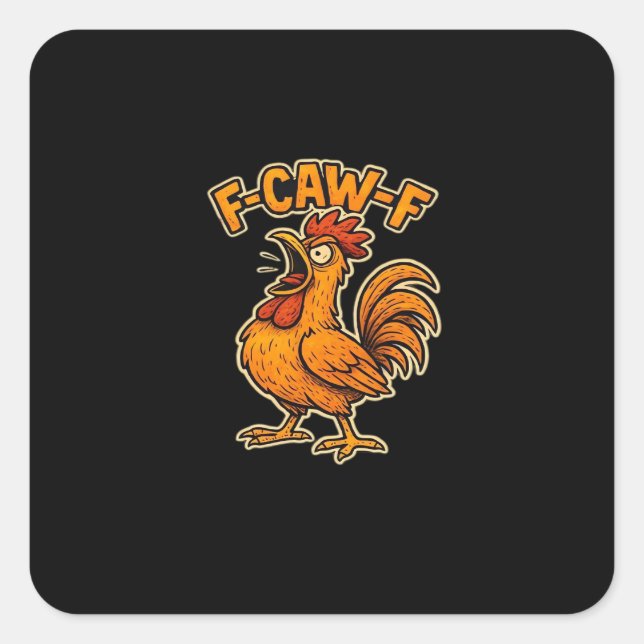 F Awk F Classic Quote Square Sticker (Front)