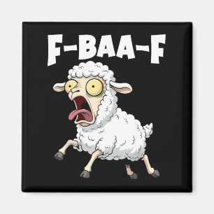 F-baa-f Meme – Funny Screaming Meme Graphic  Magnet