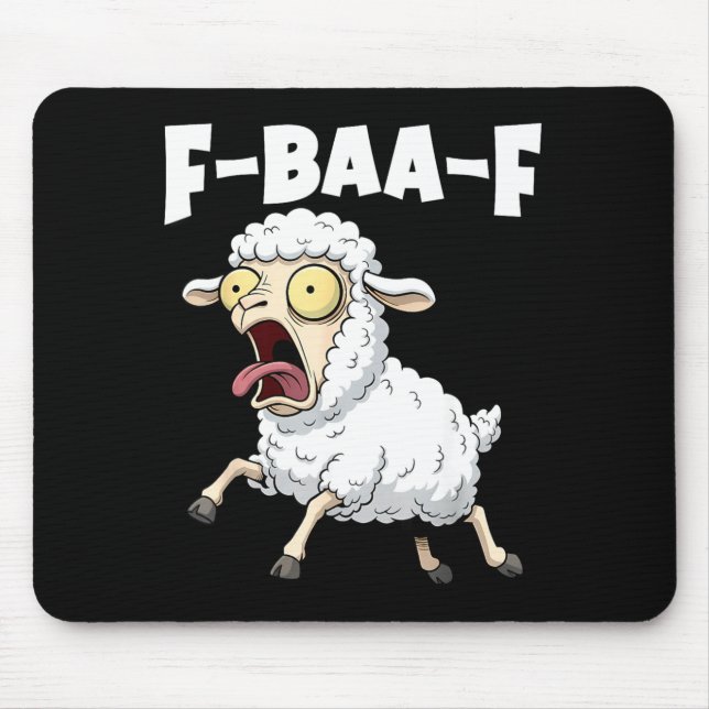 F-baa-f Meme – Funny Screaming Meme Graphic  Mouse Pad (Front)