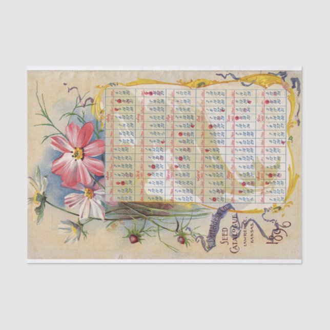 F. Barteldes & Co 1896 Seed Catalog Tissue Paper (Front)