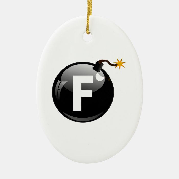 F Bomb Christmas Ornaments