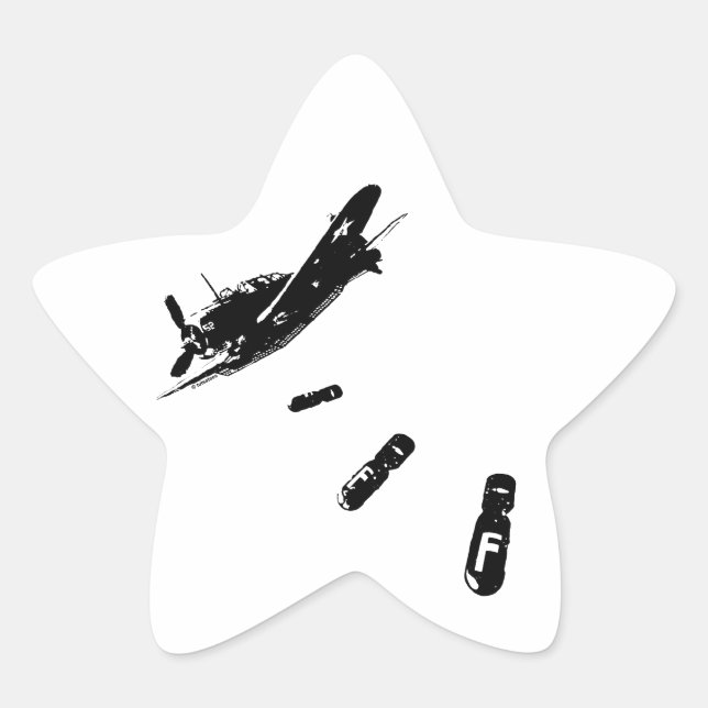 F-Bomb Diver (Black) Star Sticker (Front)