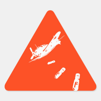 F-Bomb Diver (White) Triangle Sticker