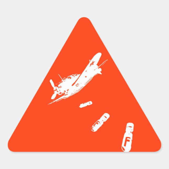 F-Bomb Diver (White) Triangle Sticker (Front)