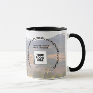 F+Business Conference Location Photo Custom Logo  Mug
