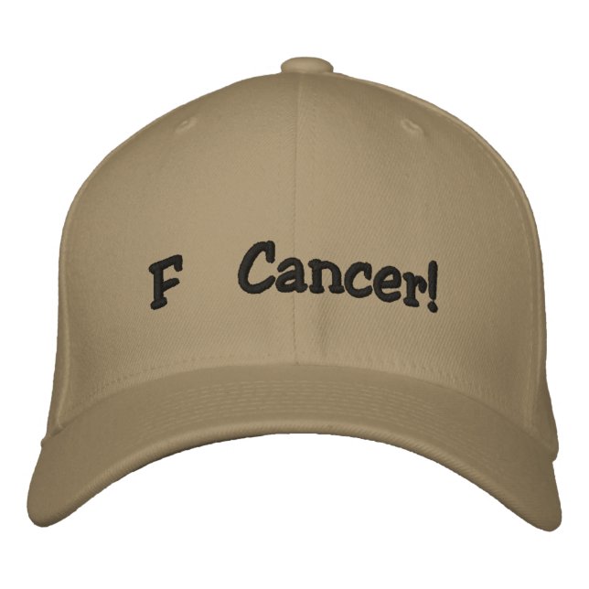 F Cancer! Embroidered Baseball Cap (Front)