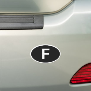 F Car Magnet & black /French travel sticker France