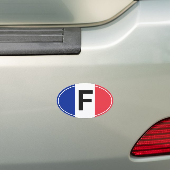 F Car Magnet & France /French travel sticker flag (In Situ)