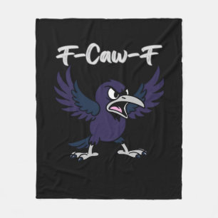 F-Caw-F Aesthetic Graphic Fleece Blanket