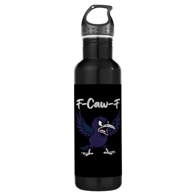 F-Caw-F Aesthetic Graphic Stainless Steel Water Bottle (Front)