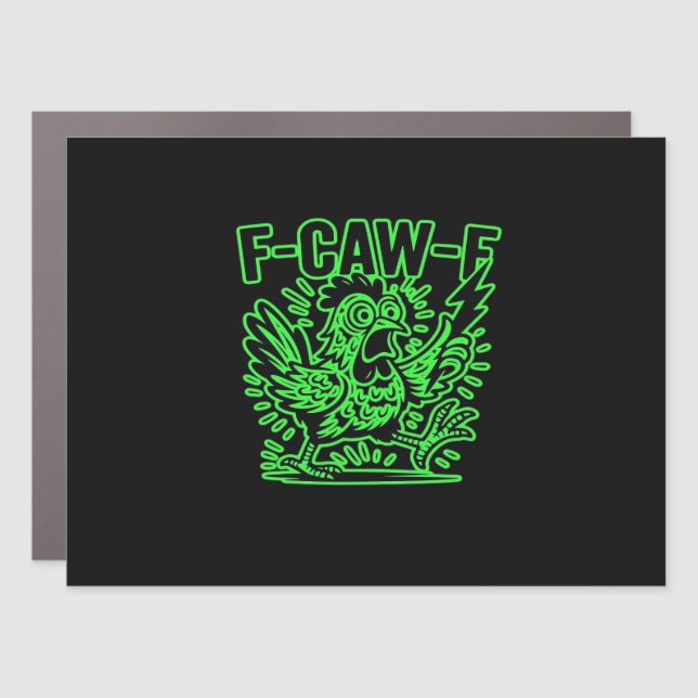 F-Caw-F Attitude Classic Cool Unique Car Magnet (Front)