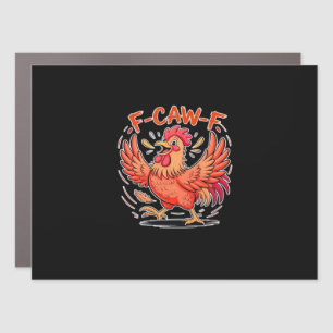 F-Caw-F Attitude Classic Retro Style Car Magnet