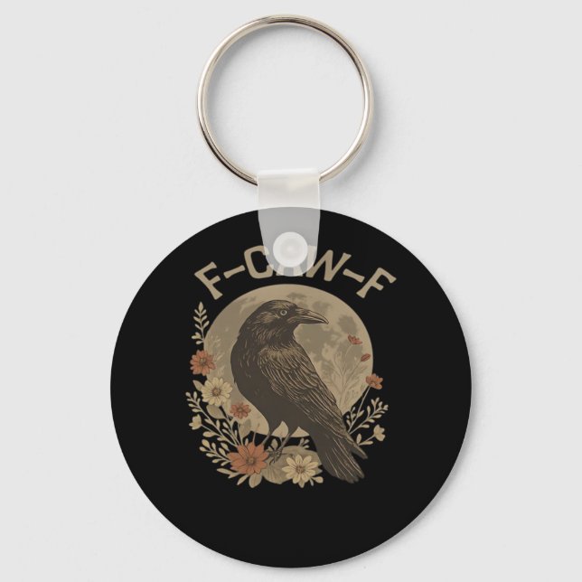 F-Caw-F Basic Design Keychain (Front)
