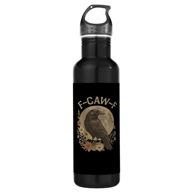F-Caw-F Basic Design Stainless Steel Water Bottle (Front)