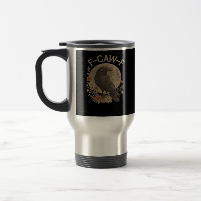 F-Caw-F Basic Design Travel Mug (Left)