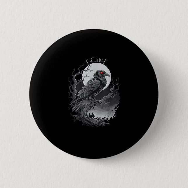 F-Caw-F Bird Creative Art Button (Front)