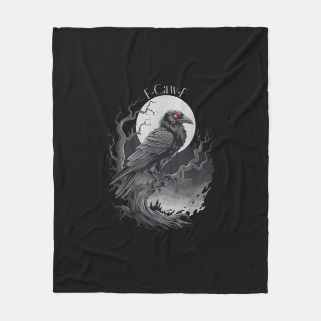 F-Caw-F Bird Creative Art Fleece Blanket (Front)