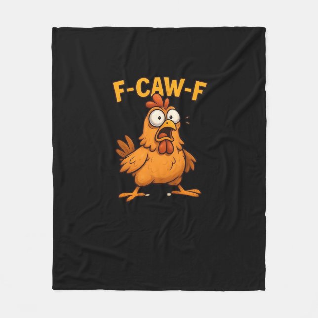 F Caw F Bird Lovers Pun Cool Unique Design Fleece Blanket (Front)
