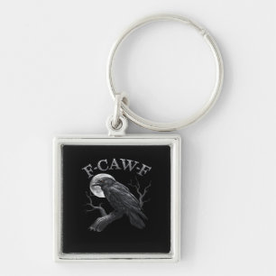 F-Caw-F Bird Moon Gothic Classic Cool Design Keychain
