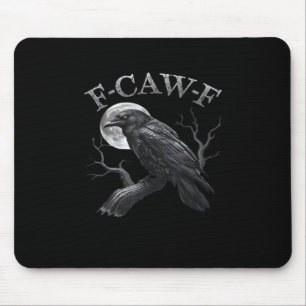 F-Caw-F Bird Moon Gothic Classic Cool Design Mouse Pad