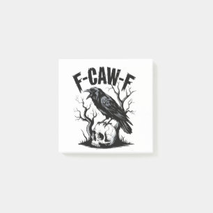 F-Caw-F Black Crow Black Bird Funny Post-it Notes