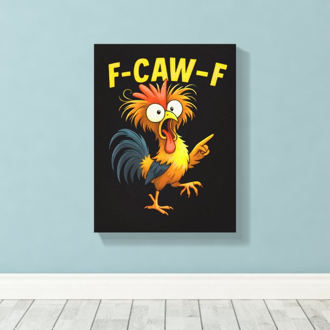 F Caw F Canvas Print (Insitu(Wood Floor))