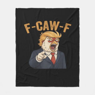 F-Caw-F Chicken Anti Classic Vintage Graphic Fleece Blanket