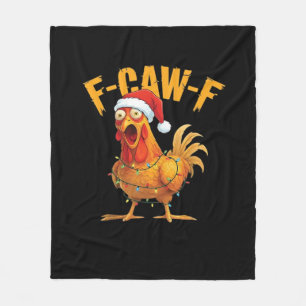 F-Caw-F Chicken Christmas Essential Fleece Blanket