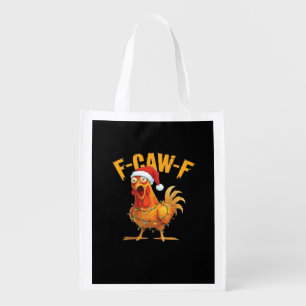 F-Caw-F Chicken Christmas Essential Grocery Bag