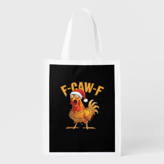 F-Caw-F Chicken Christmas Essential Grocery Bag