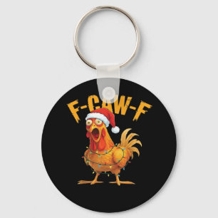 F-Caw-F Chicken Christmas Essential Keychain
