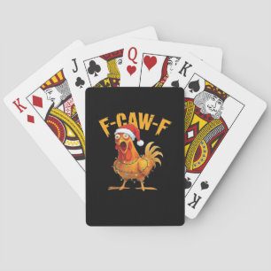 F-Caw-F Chicken Christmas Essential Poker Cards