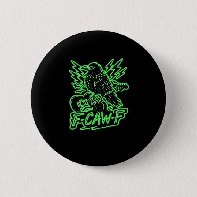 F-Caw-F Chicken Classic Minimal Clean Button (Front)