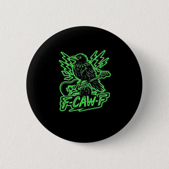 F-Caw-F Chicken Classic Minimal Clean Button (Front)