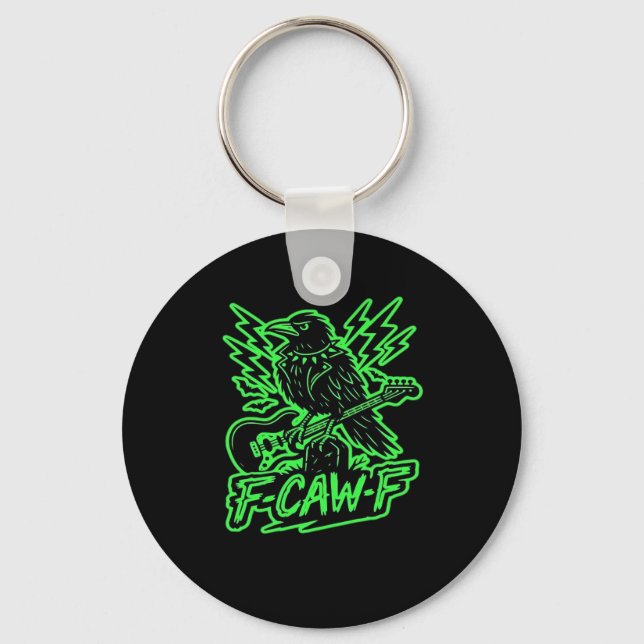F-Caw-F Chicken Classic Minimal Clean Keychain (Front)