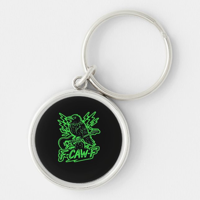 F-Caw-F Chicken Classic Minimal Clean Keychain (Front)