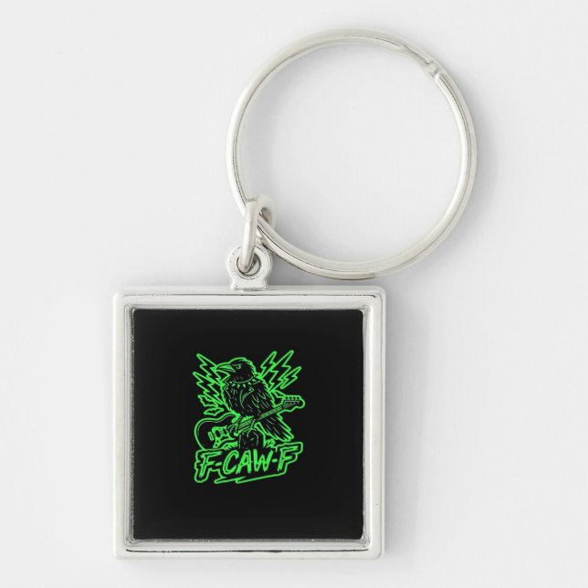 F-Caw-F Chicken Classic Minimal Clean Keychain (Front)