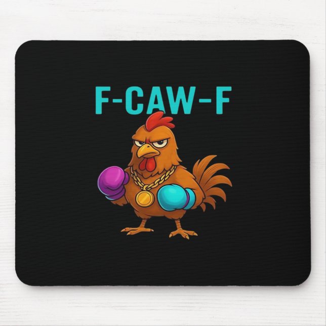 F-Caw-F Chicken Classic Minimal Clean Mouse Pad (Front)